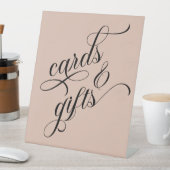 Moderne kalligrafie-Kaarten en cadeaubonnen Reclamebord Met Voetstuk (Insitu)