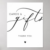 Moderne Kalligrafie Kaarten & Geschenken Trouwbord Poster (Voorkant)