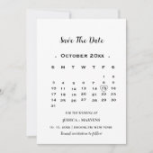 Moderne kalligrafie kalender non-fotografisch save kaart (Voorkant)