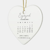 Moderne kalligrafie kalender non-photo Betrokken Keramisch Ornament (Links)