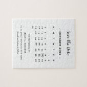 Moderne kalligrafie kalender nonphoto opslaan van  legpuzzel (Horizontaal)