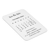 Moderne kalligrafie kalender nonphoto opslaan van  magneet (Rechterzijde)