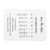 Moderne kalligrafie kalender nonphoto opslaan van  magneet (Horizontaal)