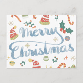 Moderne kalligrafie kerst briefkaart