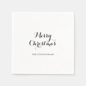 Moderne kalligrafie kerst servet (Voorkant)