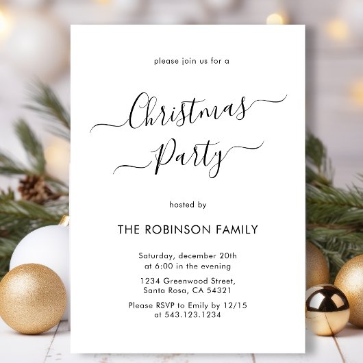 Moderne kalligrafie kerstfeest kaart