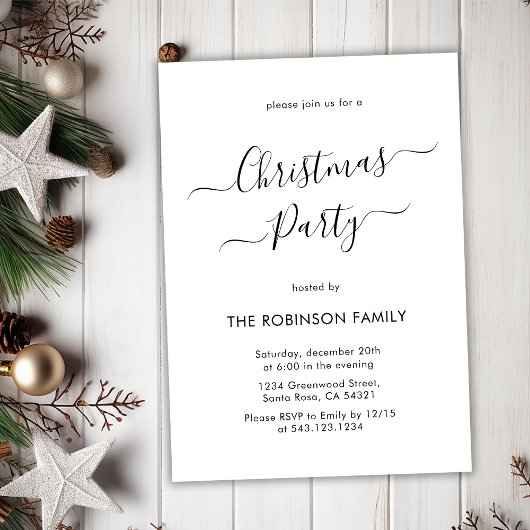 Moderne kalligrafie kerstfeest kaart