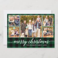 Moderne kalligrafie Kerstmis 5 Foto Green Pset