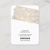 Moderne kalligrafie-Ketting die goud verdient Visitekaartje (Achterkant)