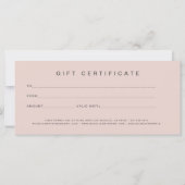 Moderne kalligrafie Kleurpalet Cadeaubon Kaart (Achterkant)