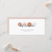 Moderne kalligrafie Kleurpalet Cadeaubon Kaart (Voorkant / Achterkant in situ)