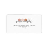 Moderne kalligrafie Kleurpalet Terugkeer adres Etiket (Voorkant)