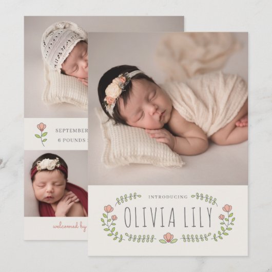 Moderne kalligrafie Klop Band Aankondiging (Voorkant / Achterkant)