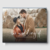 Moderne kalligrafie Koppeling foto's Gastenboek (Voorkant)