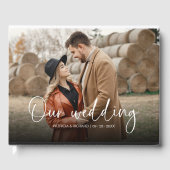 Moderne kalligrafie Koppeling foto's Gastenboek (Voorkant)