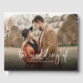 Moderne kalligrafie Koppeling foto's Gastenboek (Voorkant)