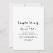 Moderne kalligrafie-koppels Shower Kaart (Voorkant)