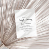 Moderne kalligrafie-koppels Shower Kaart