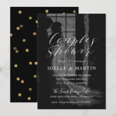 Moderne kalligrafie-koppels tonen foto-Il Kaart (Voorkant / Achterkant)