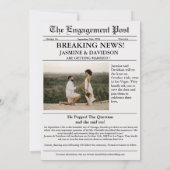 Moderne kalligrafie krant bruiloft opslaan van de  kaart (Achterkant)