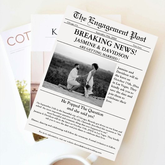 Moderne kalligrafie krant bruiloft opslaan van de kaart