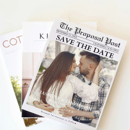 Moderne kalligrafie krant bruiloft opslaan van de  kaart