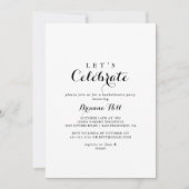 Moderne kalligrafie Laten we feest vieren Kaart (Voorkant)