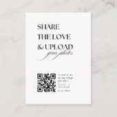 Moderne kalligrafie legt de liefde QR-code vast Informatiekaartje (Voorkant)