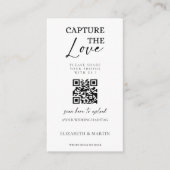 Moderne kalligrafie legt de liefde QR-code vast Informatiekaartje (Voorkant)