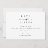 Moderne kalligrafie lettering trouwfoto bedankkaart (Achterkant)