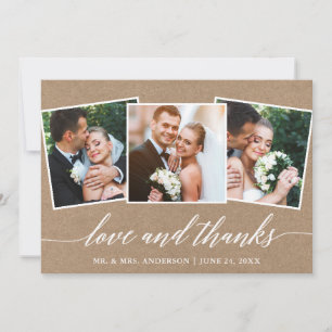 Moderne kalligrafie Liefde Bedankt 3 Foto Kraft