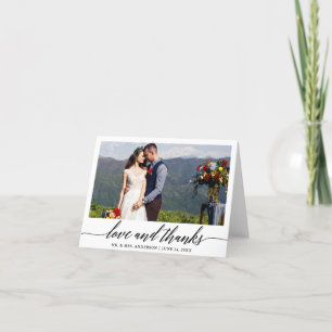 Moderne kalligrafie Liefde Bedankt Trouwnotitie