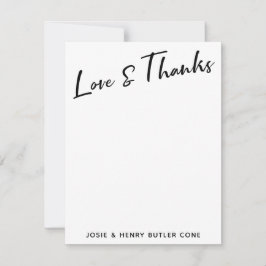 Moderne kalligrafie Liefde & Dank Gold gestreepte Save The Date