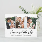 Moderne kalligrafie Liefde en Bedankt 3 Foto (Staand voorkant)