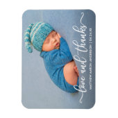 Moderne kalligrafie Liefde en Dank Baby Magneet (Verticaal)