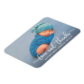 Moderne kalligrafie Liefde en Dank Baby Magneet (Linkerzijde)