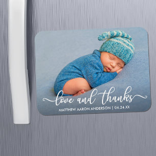 Moderne kalligrafie Liefde en Dank Baby Magneet
