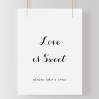 Moderne kalligrafie Love Is Sweet bord