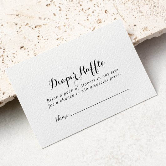 Moderne kalligrafie, luidere Raffle Ticket Informatiekaartje