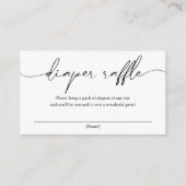 Moderne Kalligrafie Luier Raffle Enclosure Kaart (Voorkant)
