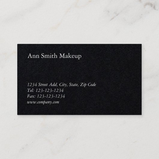 Moderne kalligrafie make-up artist visitekaartje (Achterkant)