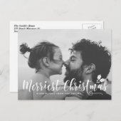 Moderne kalligrafie meest feestdag feestdagenkaart (Voorkant / Achterkant)