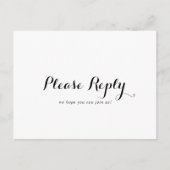 Moderne kalligrafie Menu Keuze RSVP Briefkaart (Voorkant)