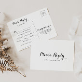 Moderne kalligrafie Menu Keuze RSVP Briefkaart