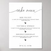 Moderne kalligrafie Menu Taart Taart Taart Taart T Poster (Voorkant)