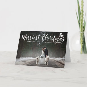 Moderne kalligrafie Merriest Christmas Photo Card Feestdagen Kaart