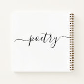 Moderne kalligrafie met aangepaste poëzie notitieboek (Achterkant)