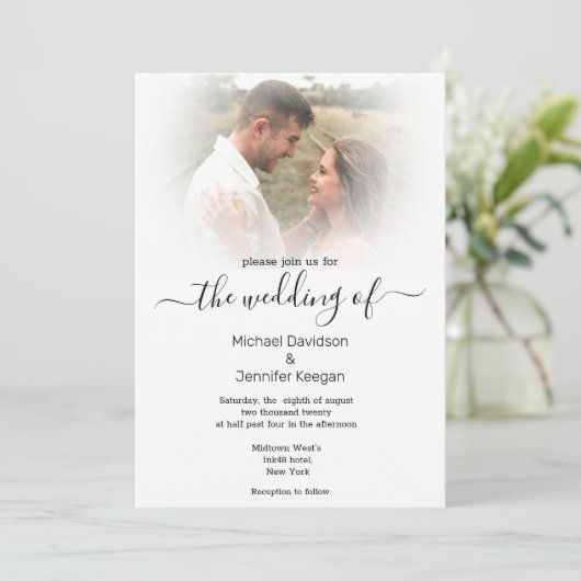 moderne kalligrafie met fritte voor foto's kaart (Staand voorkant)