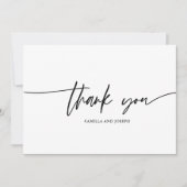 Moderne kalligrafie met zwellingen bedankkaart (Voorkant)