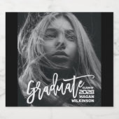 Moderne kalligrafie Minimale volledige foto-Afstud Bier Etiket (Enkel label)